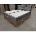 Łóżko kontynentalne AMORE KING 180x200 - Monolith 84 - jasny szary - OUTLETU