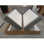 Łóżko kontynentalne AMORE KING 180x200 - Monolith 84 - jasny szary - OUTLETU