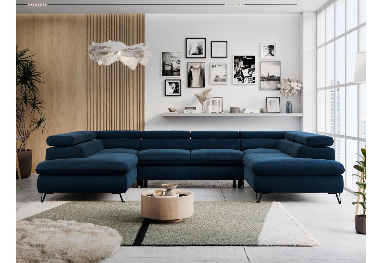 Narożnik PEDRO U - Monolith 77 - granatowy - OUTLETU