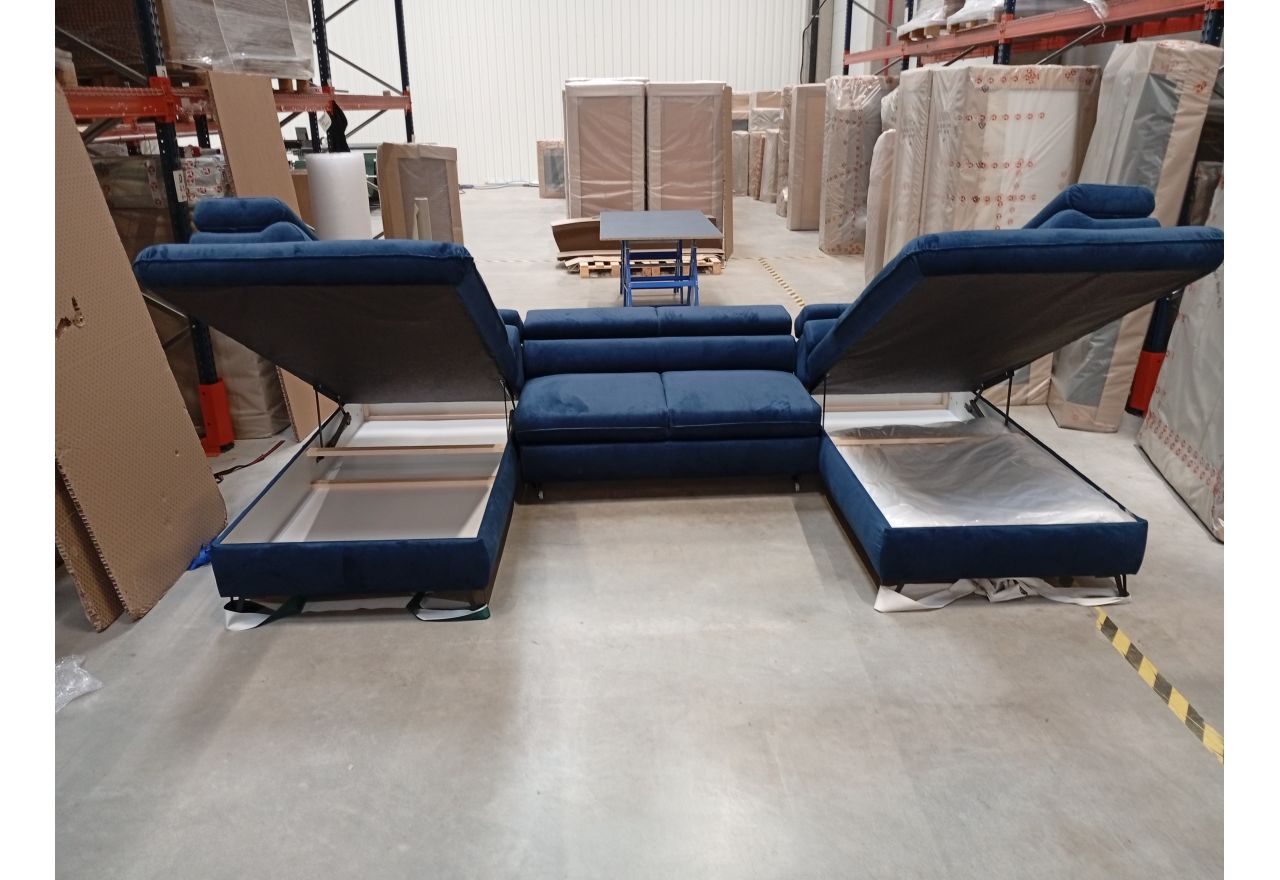 Narożnik PEDRO U - Monolith 77 - granatowy - OUTLETU