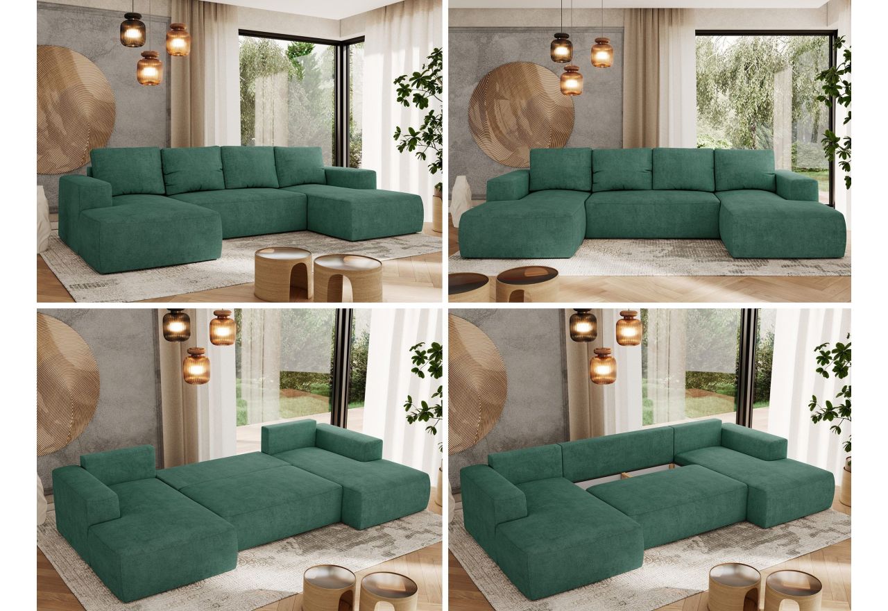 Narożnik TRENTINO U - Matana 23 - zielony - OUTLET