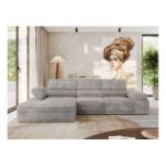 Narożnik z elektrycznym sterowaniem RILASSO L - Tilia 86 - szary - OUTLET