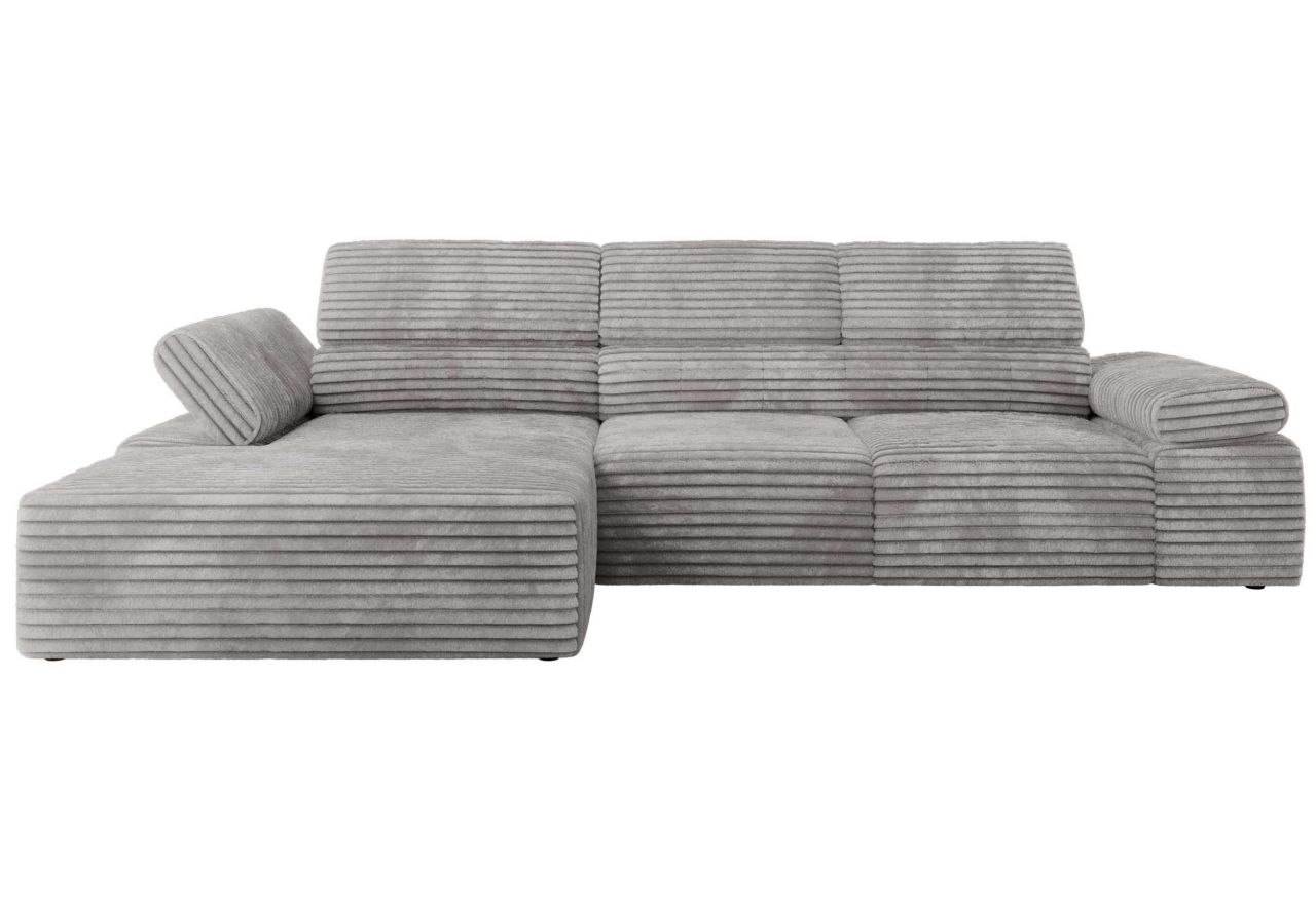 Narożnik z elektrycznym sterowaniem RILASSO L - Tilia 86 - szary - OUTLET