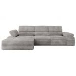 Narożnik z elektrycznym sterowaniem RILASSO L - Tilia 86 - szary - OUTLET