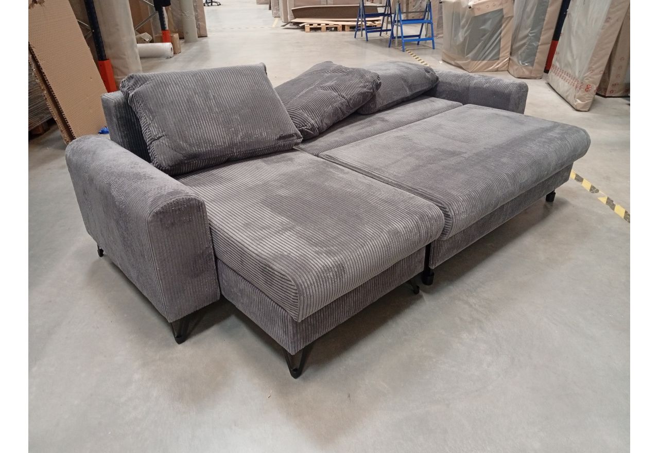 Narożnik HUGO L - Lincoln 90 - szary - OUTLETU