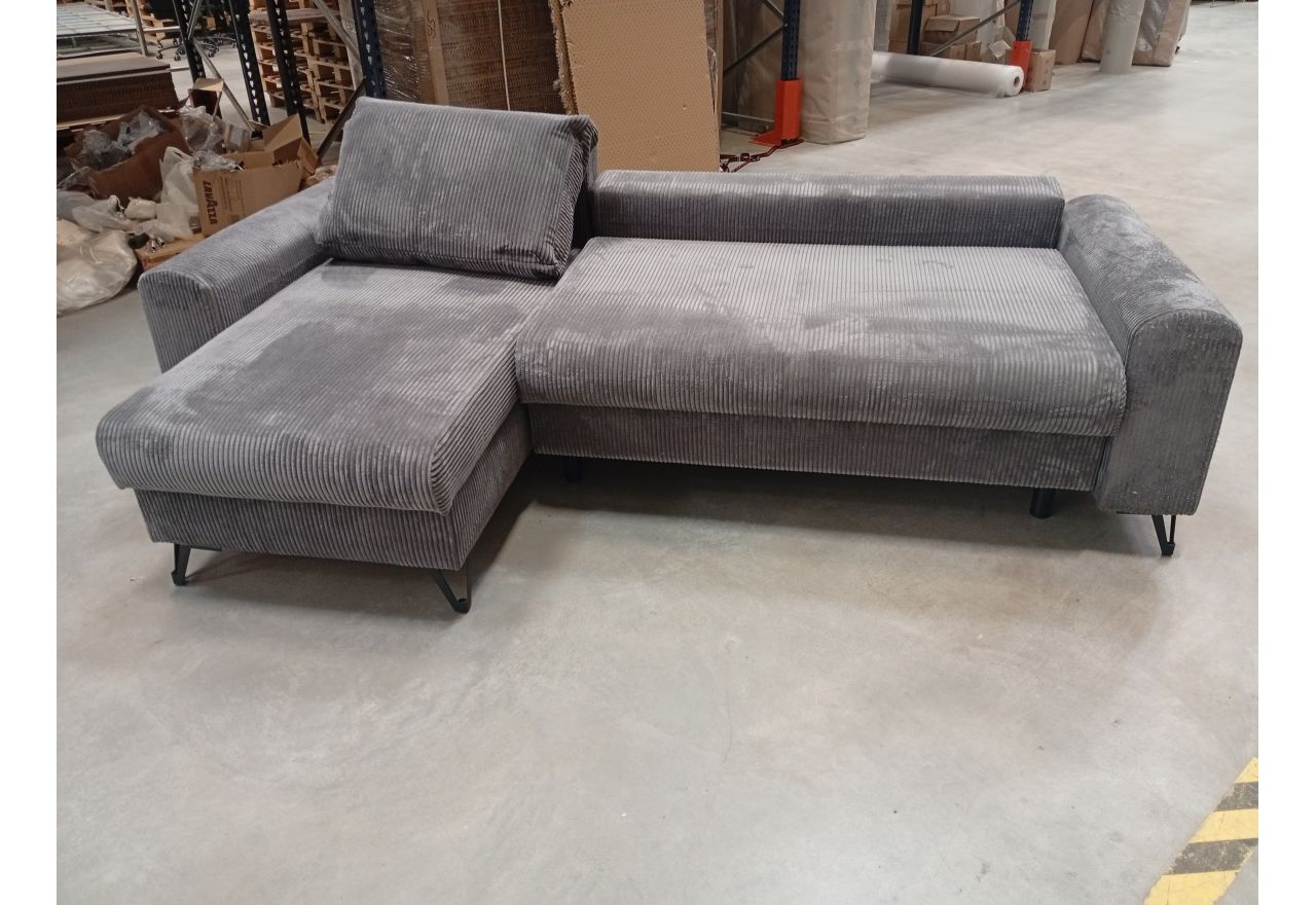 Narożnik HUGO L - Lincoln 90 - szary - OUTLETU