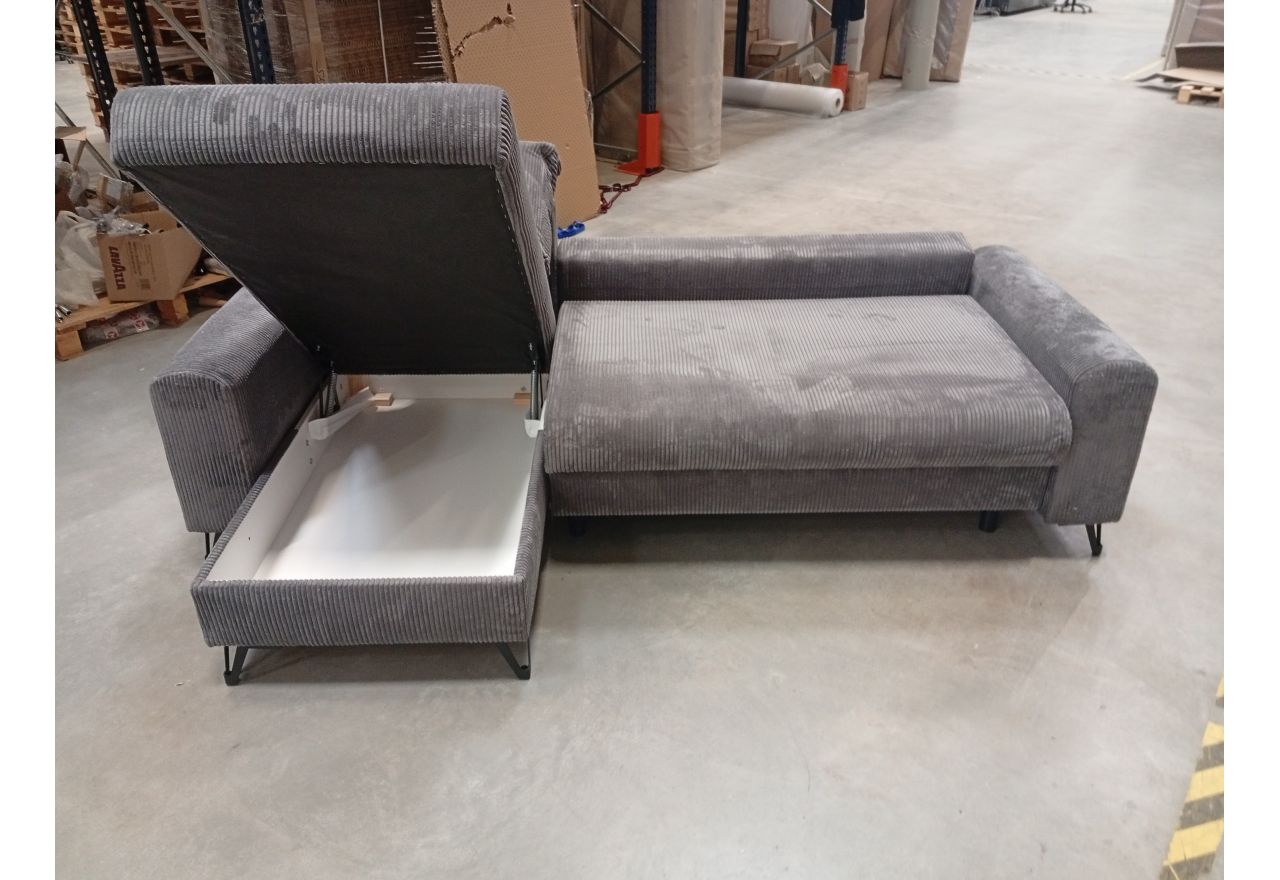 Narożnik HUGO L - Lincoln 90 - szary - OUTLETU