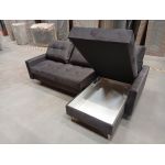 Narożnik COLIN L - Monolith 92 - ciemny szary - OUTLETU