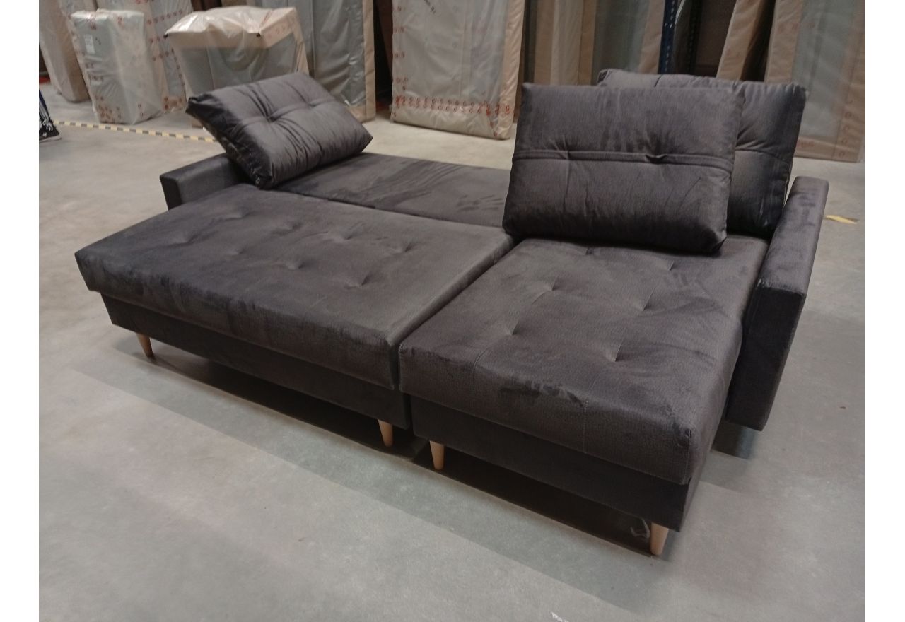 Narożnik COLIN L - Monolith 92 - ciemny szary - OUTLETU