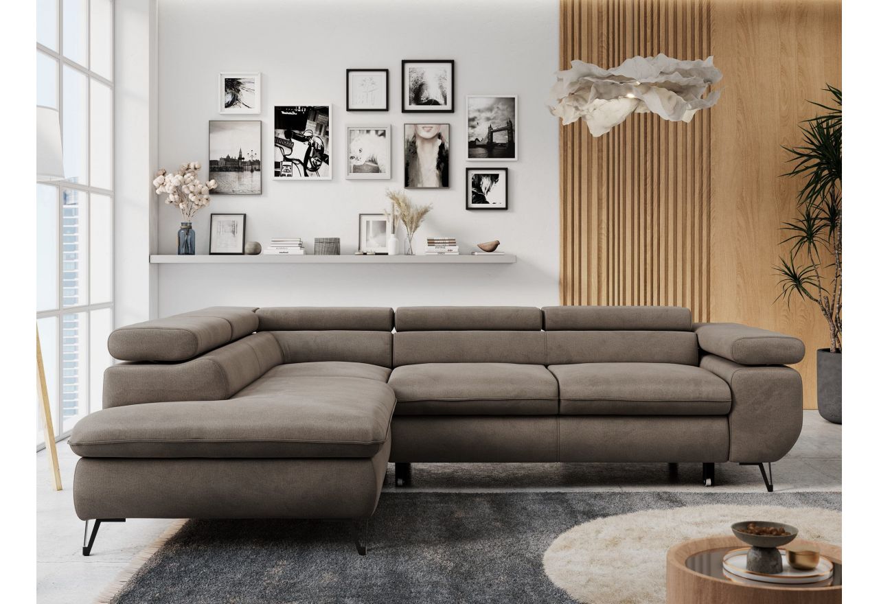 Narożnik PETER L - Monolith 15 - brązowy - OUTLETU