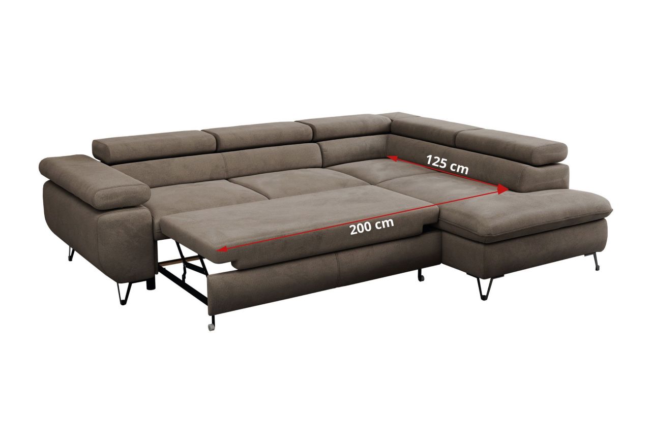 Narożnik PETER L - Monolith 15 - brązowy - OUTLETU