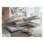 Narożnik PETER U - uniwersalny - jasnoszary, plusz