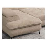 Narożnik PETER U - uniwersalny - beżowy, plusz