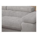 Narożnik - PETER L - strona lewa - jasnoszary, plusz