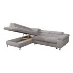 Narożnik - PETER L - strona lewa - jasnoszary, plusz