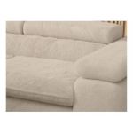 Narożnik - PETER L - strona lewa - kremowy, plusz