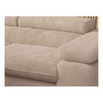 Narożnik - PETER L - strona lewa - beżowy, plusz