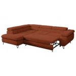 Narożnik - PETER L - strona lewa - pomarańczowy, plusz