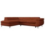 Narożnik - PETER L - strona lewa - pomarańczowy, plusz