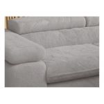 Narożnik - PETER L - strona prawa - jasnoszary, plusz