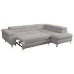 Narożnik - PETER L - strona prawa - jasnoszary, plusz