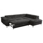 Narożnik - PETER L - strona prawa - ciemnoszary, plusz