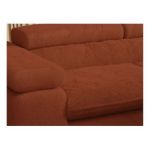 Narożnik - PETER L - strona prawa - pomarańczowy, plusz