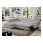 Narożnik - PEDRO L - strona lewa - jasnoszary, plusz