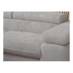 Narożnik - PEDRO L - strona lewa - jasnoszary, plusz