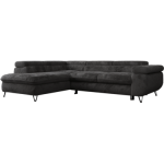 Narożnik - PEDRO L - strona lewa - ciemnoszary, plusz