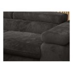 Narożnik - PEDRO L - strona lewa - ciemnoszary, plusz