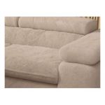 Narożnik - PEDRO L - strona lewa - beżowy, plusz