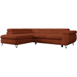 Narożnik - PEDRO L - strona lewa - pomarańczowy, plusz