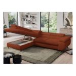 Narożnik - PEDRO L - strona lewa - pomarańczowy, plusz