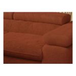 Narożnik - PEDRO L - strona lewa - pomarańczowy, plusz