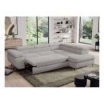 Narożnik - PEDRO L - strona prawa - jasnoszary, plusz