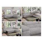 Narożnik - PEDRO L - strona prawa - jasnoszary, plusz