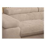 Narożnik - PEDRO L - strona prawa - beżowy, plusz