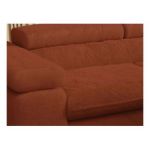 Narożnik - PEDRO L - strona prawa - pomarańczowy, plusz