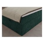 Łóżko kontynentalne TILIANO 180x200 - H3 - ciemnozielony, sztruks