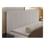 Łóżko kontynentalne TILIANO 200x200 - H3 - jasnoszary, sztruks