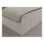 Łóżko kontynentalne TILIANO 140x200 - H4 - jasnoszary, sztruks