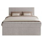 Łóżko kontynentalne TILIANO 160x200 - H4 - jasnoszary, sztruks