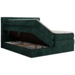 Łóżko kontynentalne TILIANO KING 140x200 - H3 - ciemnozielony, sztruks