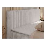 Łóżko kontynentalne TILIANO KING 180x200 - H3 - jasnoszary, sztruks