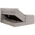 Łóżko kontynentalne TILIANO KING 200x200 - H3 - jasnoszary, sztruks
