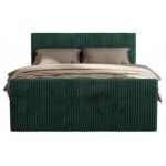 Łóżko kontynentalne TILIANO DUO 200x200 - H4 - ciemnozielony, sztruks
