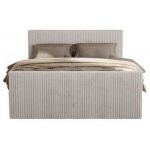 Łóżko kontynentalne TILIANO DUO 140x200 - H3 - jasnoszary, sztruks