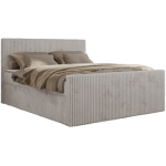 Łóżko kontynentalne TILIANO DUO 180x200 - H4 - jasnoszary, sztruks