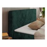 Łóżko kontynentalne TILIANO KING DUO 140x200 - H3 - ciemnozielony, sztruks